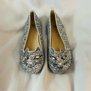 Gap kitty glitter ballet flats